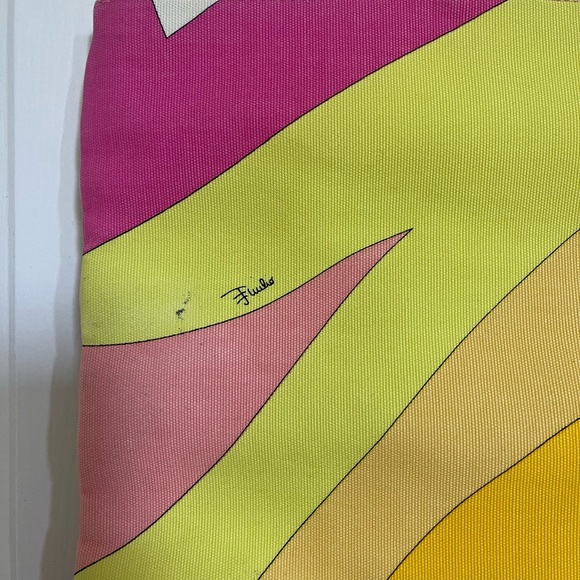 Vintage Emilio Pucci Pink Canvas Tote - Picture 9 of 12